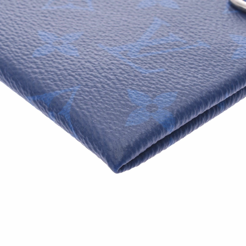 LOUIS VUITTON Taiga Rama Pochette Discovery Cobalt Blue Leather Clutch Bag - Picture 5 of 11